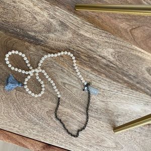 NWT JCrew Pearl and Chain Tassle necklace